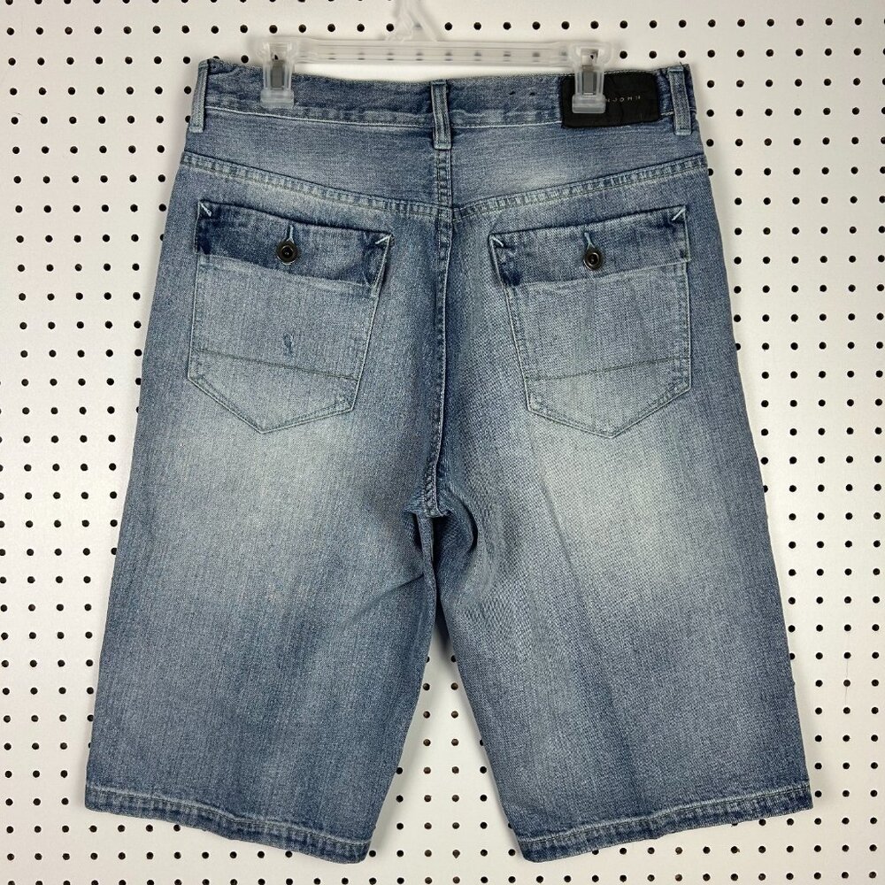 Sean‎ John 90s Baggy Jean Shorts 32 Flap Pocket Hip Hop Skater Punk Jorts Blue